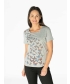 Butterfly Scatter Print Square Neck T-Shirt- TS29998