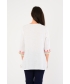 White Orange EMBROIDERED V NECK TUNIC