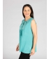 EMBROIDERED PATTERN SLEEVELESS TUNIC- TU30061