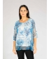 Popcorn Mesh Printed Layered T - Shirt 