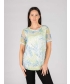 Leaf Print Flower Burnout Tunic 