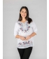 Floral Embroidered Tunic Round Neck