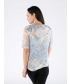 Floral print flower burn out layered tunic