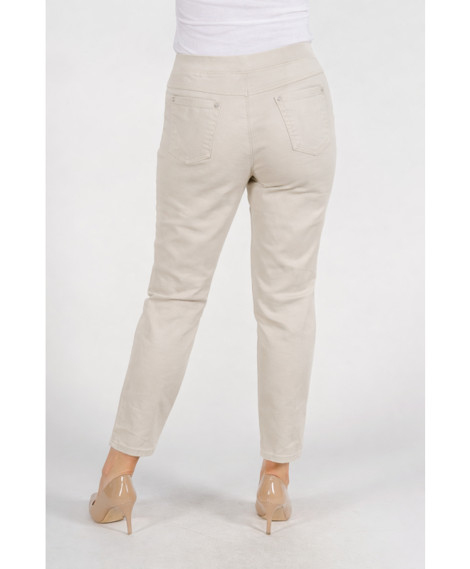 STONE 27 INCH STRETCH TROUSER WITH ELASTICATED