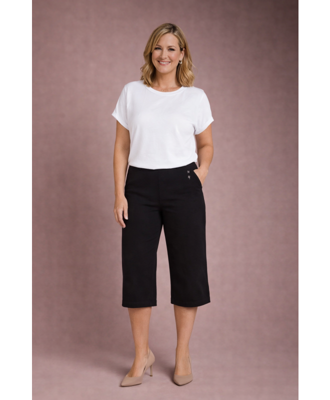 SMART WIDE LEG CROPPED TROUSER 22 INCH
