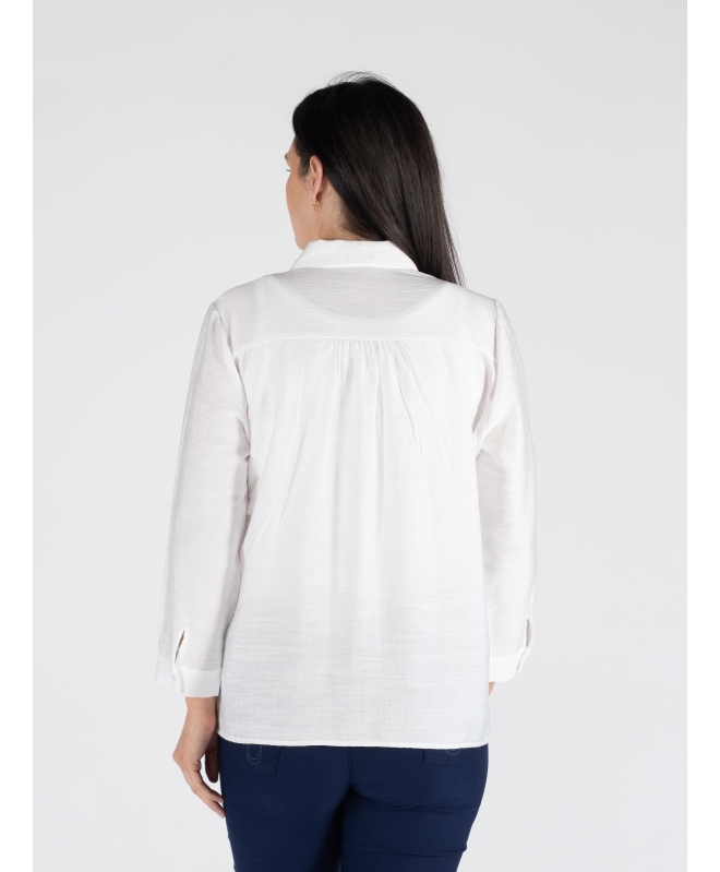 COSMETICS PRINT BLOUSE FANCY BUTTON LONG SLEEVE