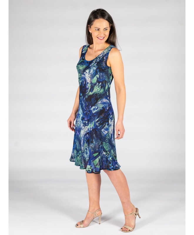 Blue 41 inch reversible print 