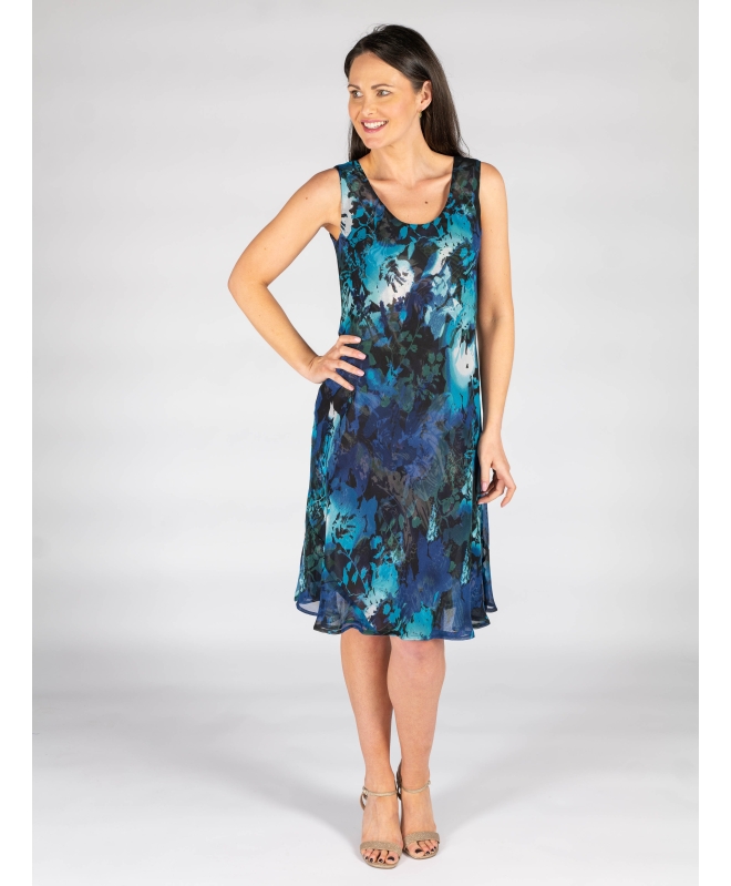 Blue 41 inch reversible print 