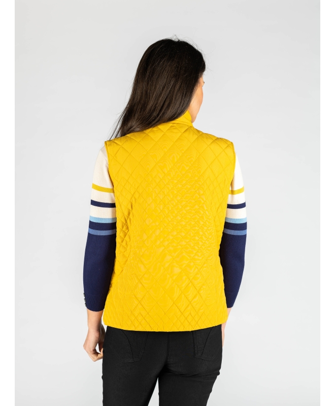 MANGO QUILTED GILET WITH PRINT LINING