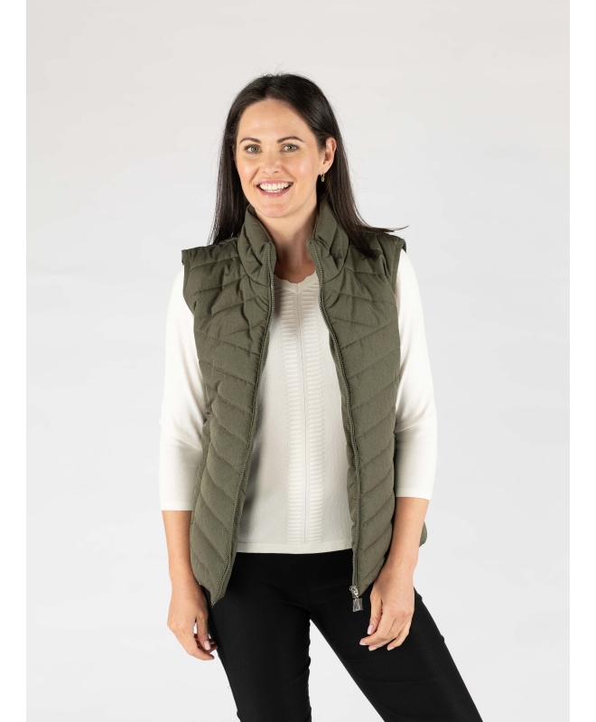 QUILTED PADDED GILET WITH POCKETS