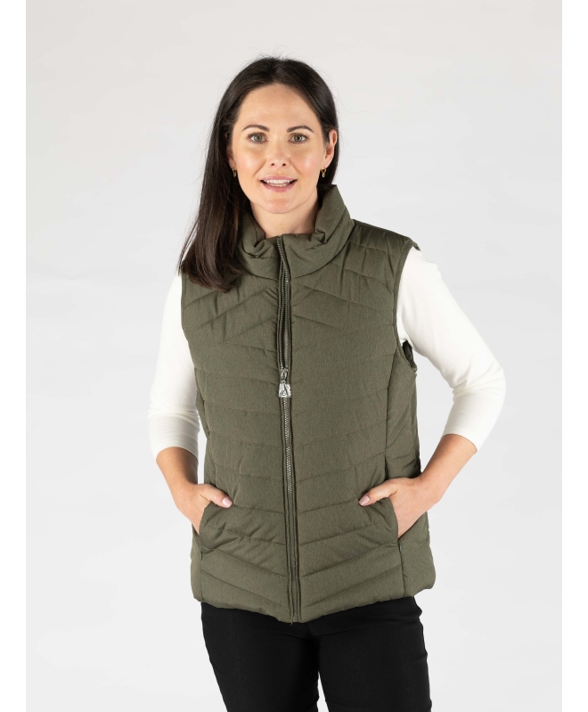 QUILTED PADDED GILET WITH POCKETS