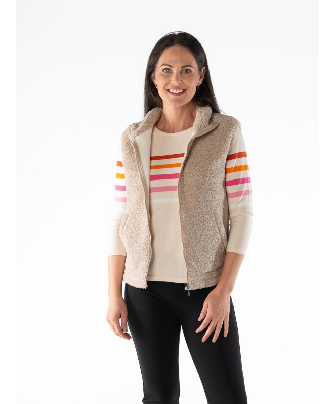 Teddy Fleece Gilet With Pockets
