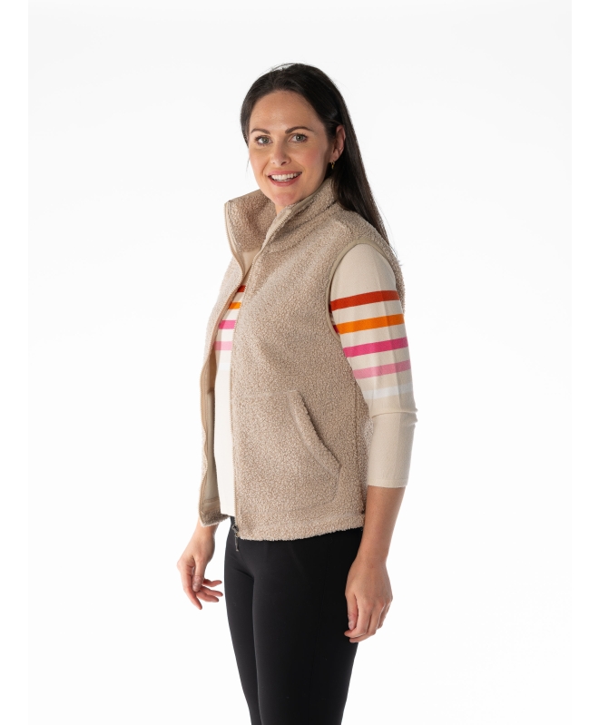 Teddy Fleece Gilet With Pockets