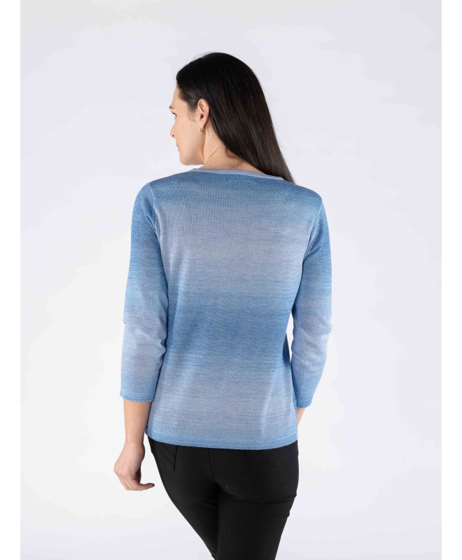  ROUND NECK MULTI FLECK JUMPER 3/4 SLEEVE