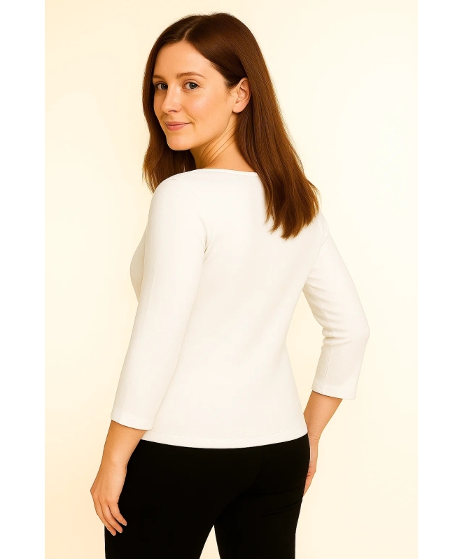 TEXTURED PATTERN JUMPER 3/4 SLEEVE