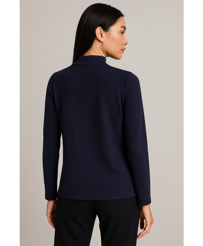 TURTLE NECK GLITTER REXTURED LONG SLEEVEJUMPER