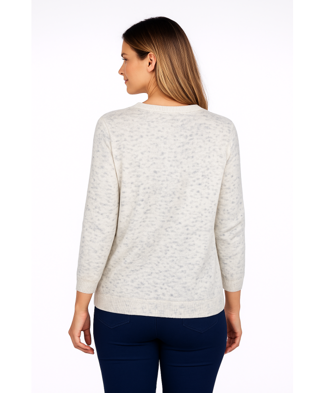 TEXTURED JUMPER ROUND NECK 3/4 SLEEVE