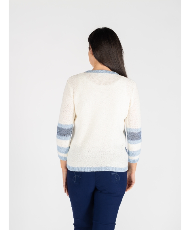 POPCORN KNIT PATTERN JUMPER ROUND NECK