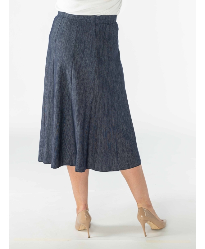 Fleck fabric panelled skirt elasticated waist with lining 30