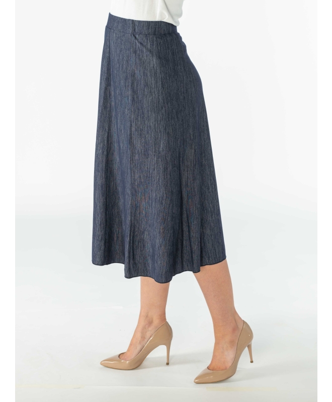 Fleck fabric panelled skirt elasticated waist with lining 30