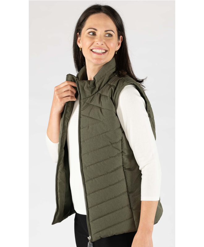 QUILTED PADDED GILET WITH POCKETS