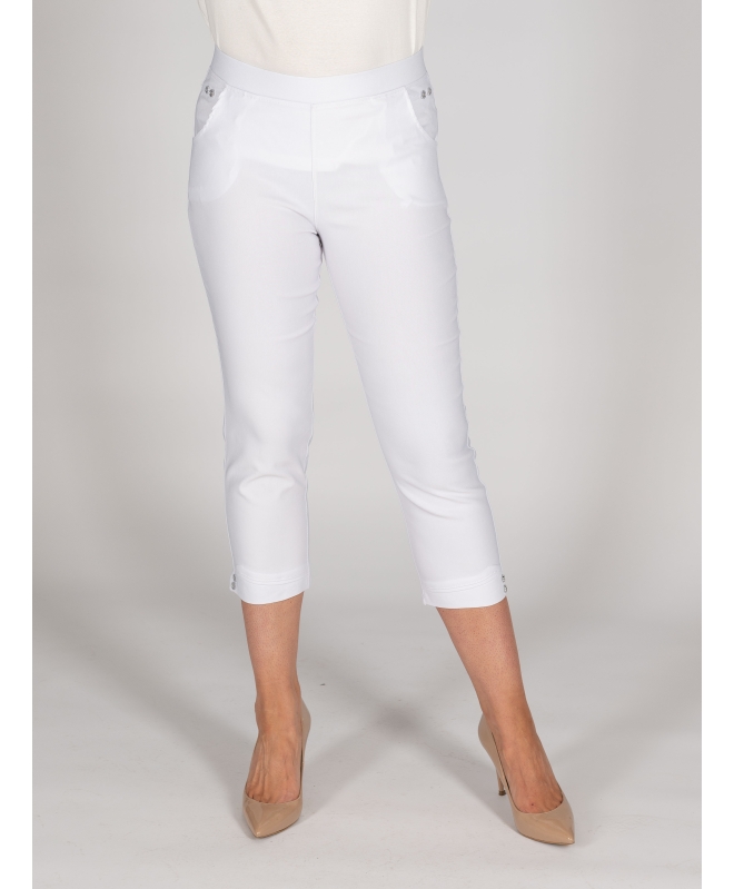 22" leg button detail cropped trouser