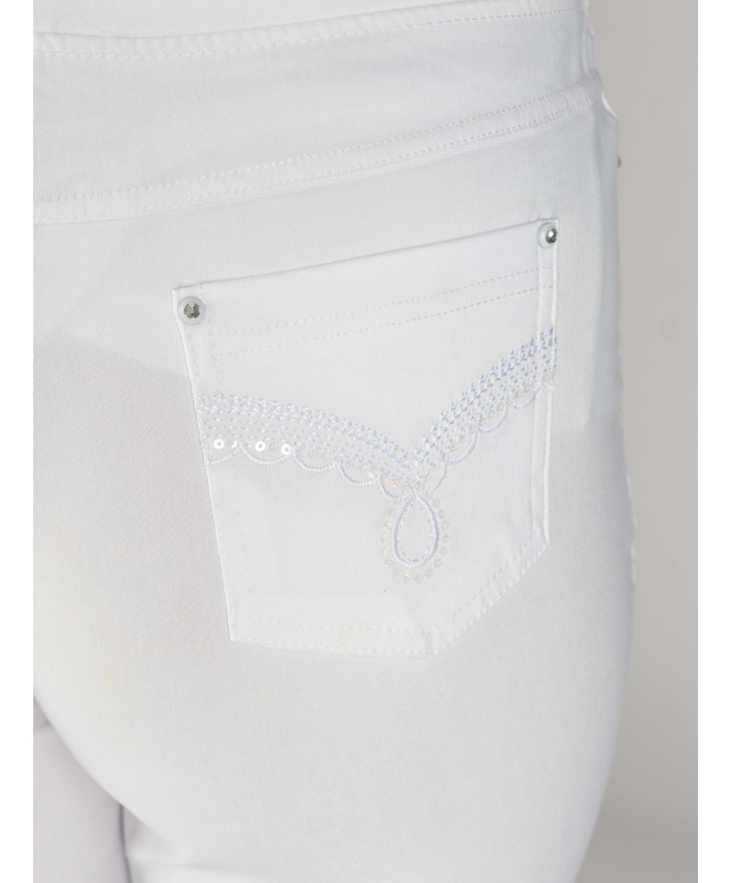 27INCH WHITE LEG EMBROIDERED
