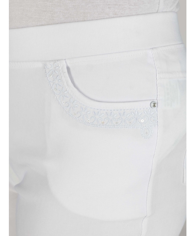27INCH WHITE LEG EMBROIDERED