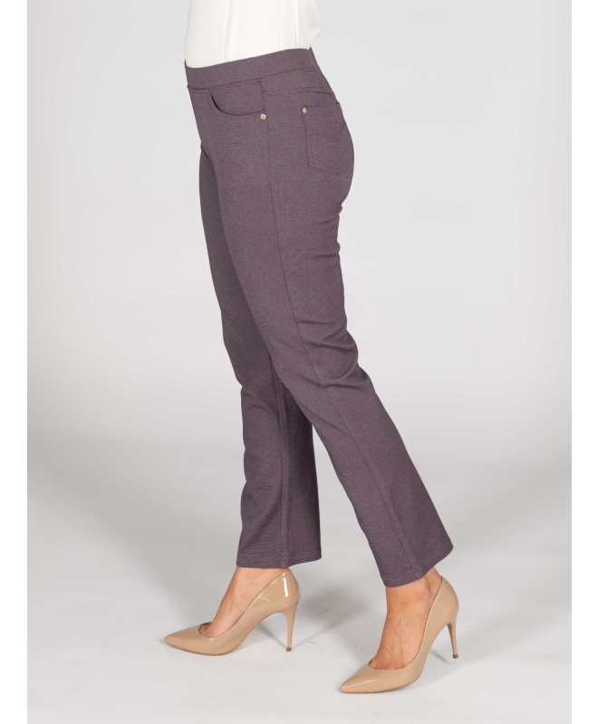 Women s Trousers Cropped Elasticated embroidered pocket Trousers Just Elegance