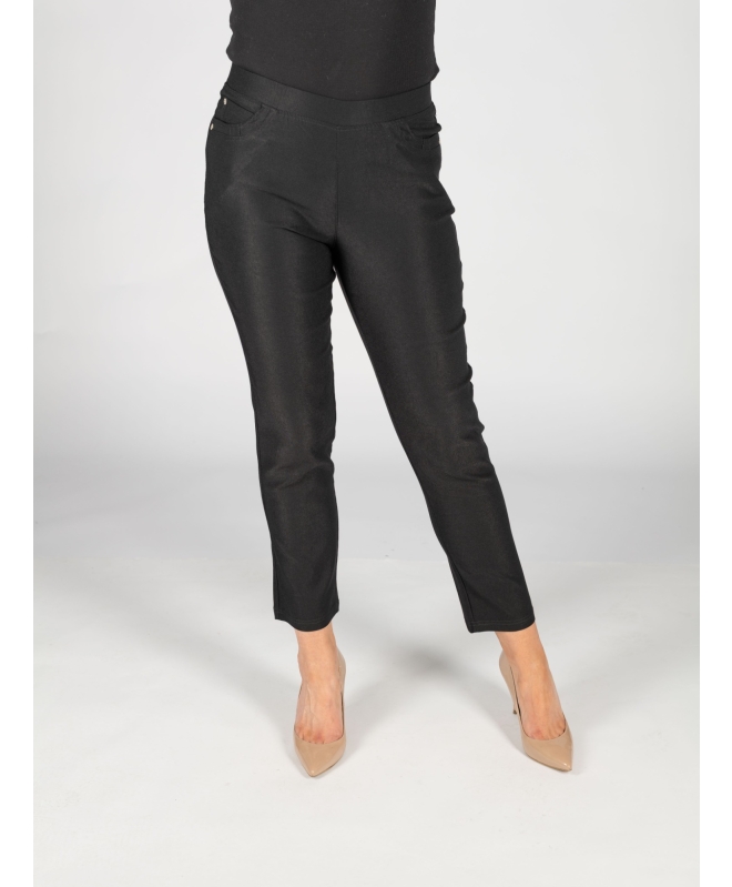 27" leg Black embroidery detail pocket  trouser