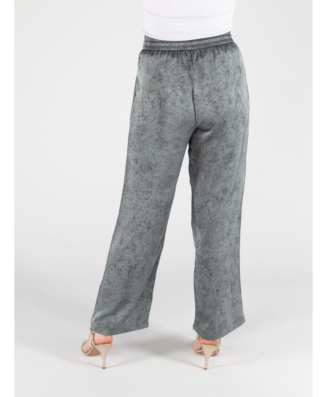 GREY WIDE LEG ELASTICATED TROUSER