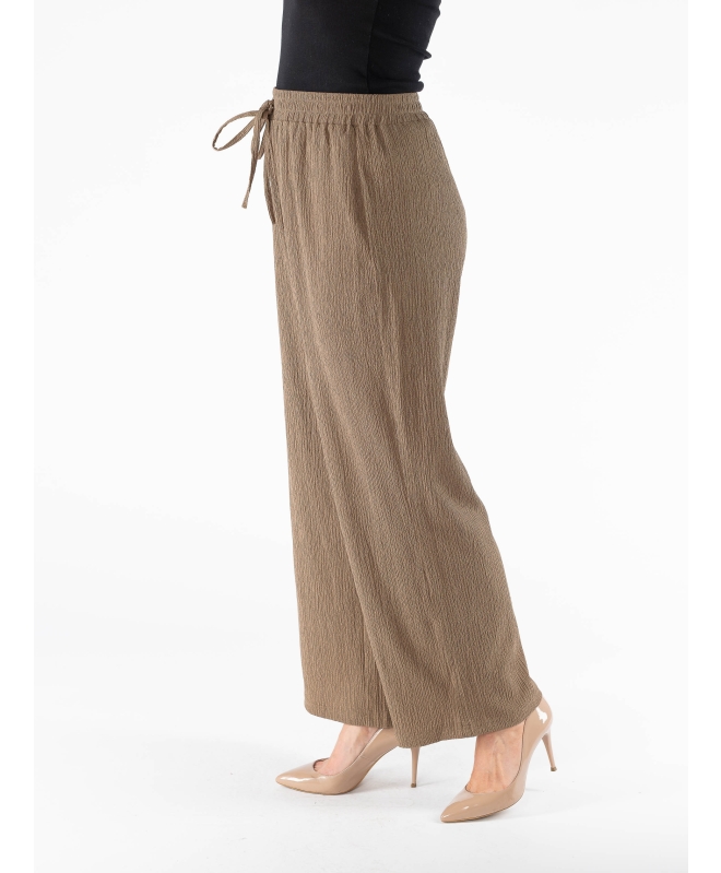 WIDE LEG TROUSER WITH ELASTICATED WAIST