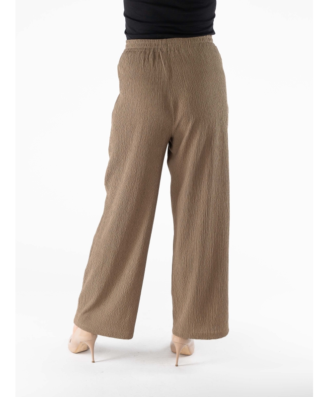 WIDE LEG TROUSER WITH ELASTICATED WAIST