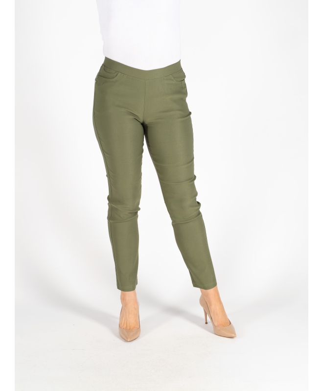 Olive 29 Inch Stretch Trouser Elasticated Waist