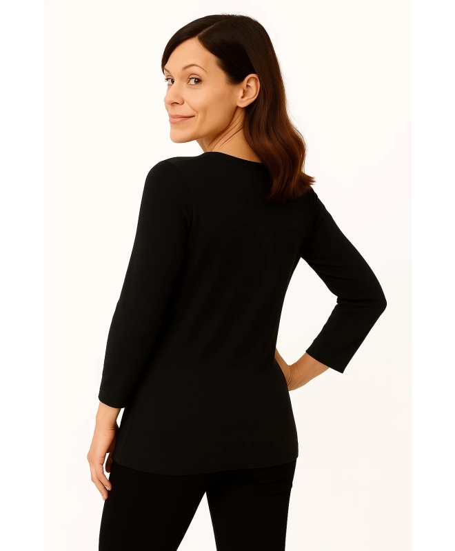 HOTFIX DETAIL TOP WITH 3/4 SLEEVE