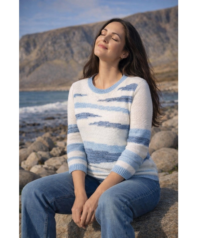 POPCORN KNIT PATTERN JUMPER ROUND NECK