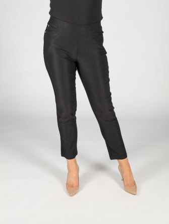 Black 27 Inch leg pocket  panel detail trouser