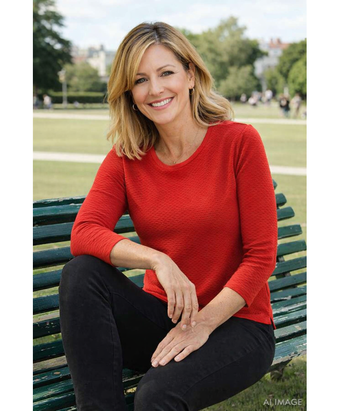 TEXTURED PATTERN JUMPER LUREX 3/4 SLEEVE