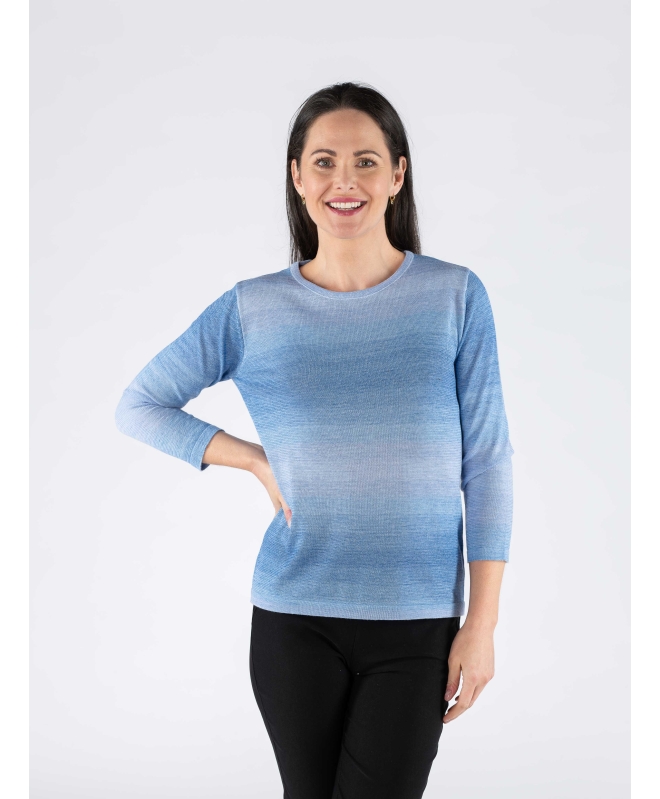  ROUND NECK MULTI FLECK JUMPER 3/4 SLEEVE