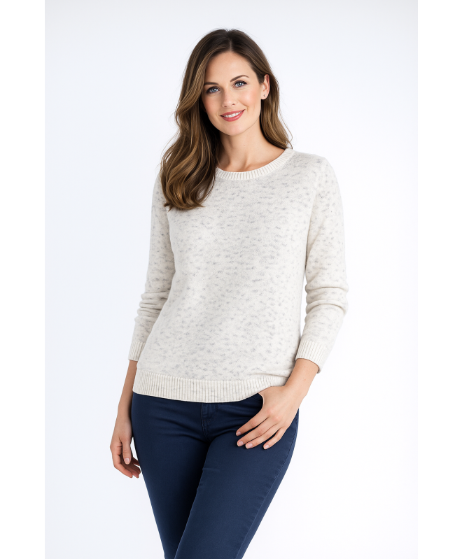 TEXTURED JUMPER ROUND NECK 3/4 SLEEVE