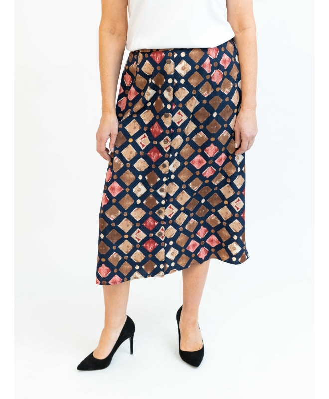 DIAMOND PRINT SKIRT- S30052