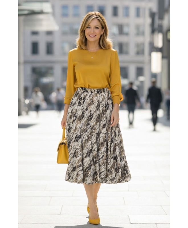 GREY WHITE PRINTED TIERED ELSATICTED SKIRT