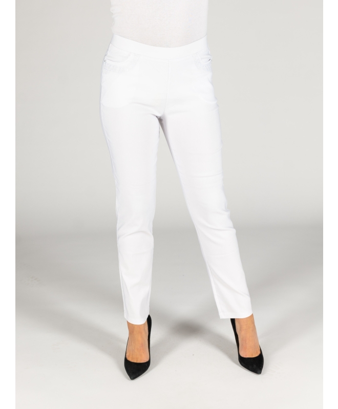 27INCH WHITE LEG EMBROIDERED