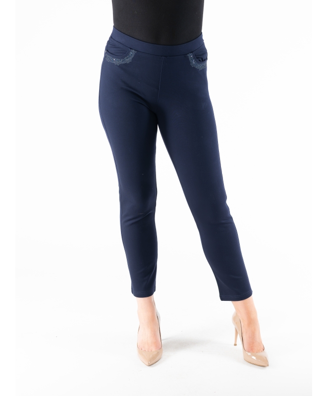 27" EMBROIDERED POCKET DETAIL TROUSER