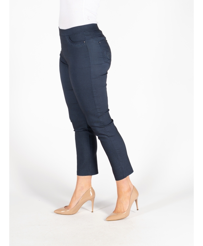 27 INCH STRETCH TROUSER POCKET EMBROIDER