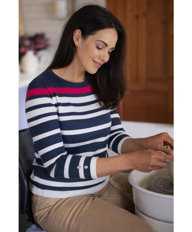 ROUND NECK 3/4 SLEEVE JUMPER